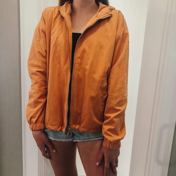 Forever 21 Jackets & Blazers - yellow forever 21 windbreaker
